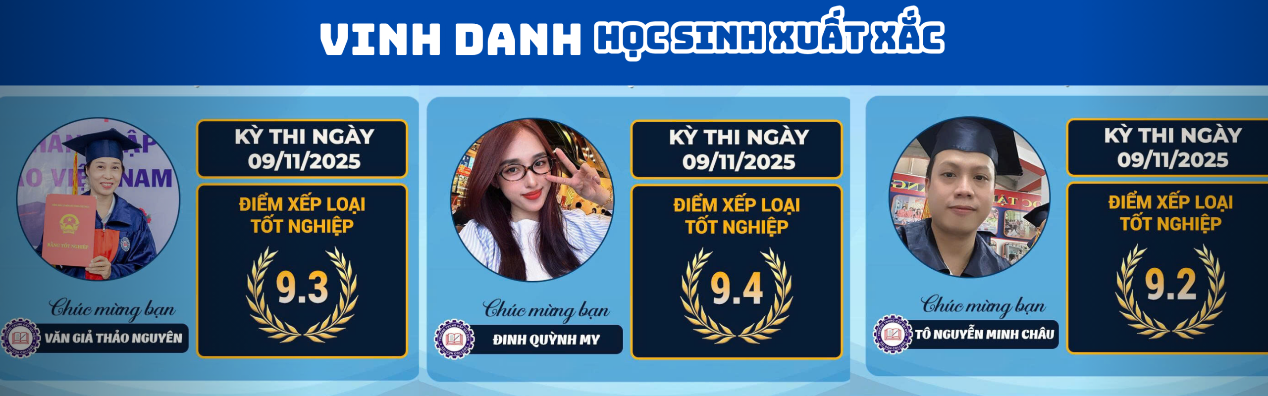 VINH DANH HỌC SINH XUẤT SẮC TRONG KỲ THI TỐT NGHIỆP NĂM 2025