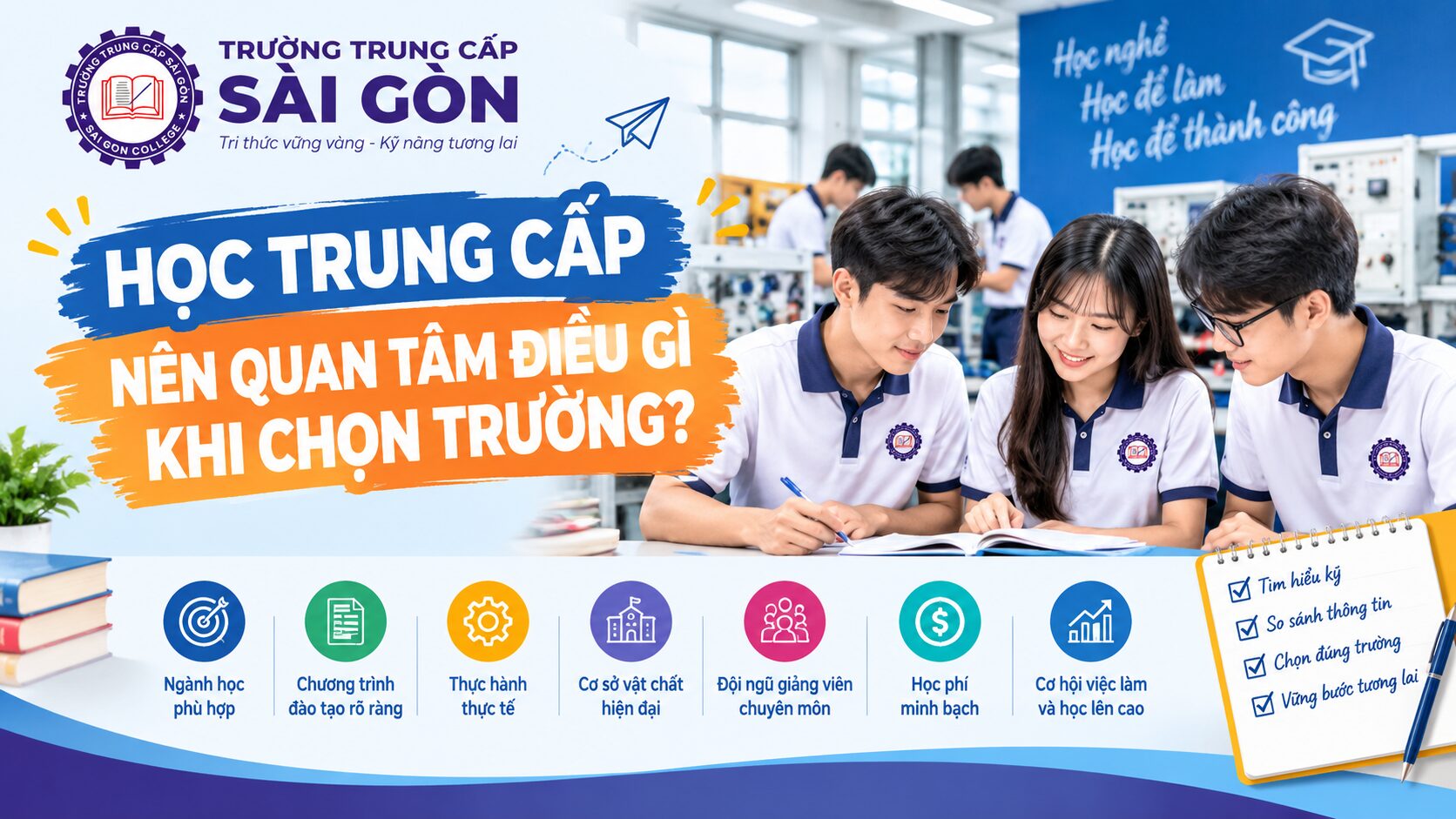 HỌC TRUNG CẤP NÊN QUAN TÂM ĐIỀU GÌ KHI CHỌN TRƯỜNG?